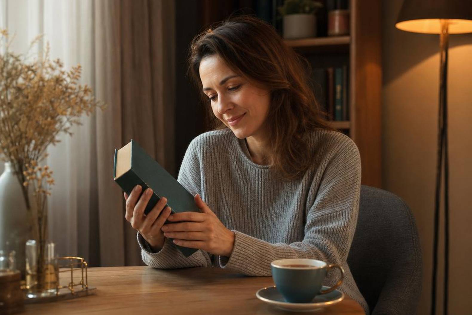 Женщина с книгой для себя - первый шаг к себе